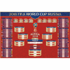 2018 World Cup Schedule Wall Chart