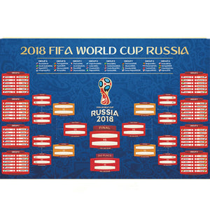 2018 World Cup Schedule Wall Chart