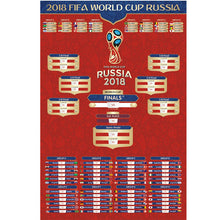 2018 World Cup Schedule Wall Chart